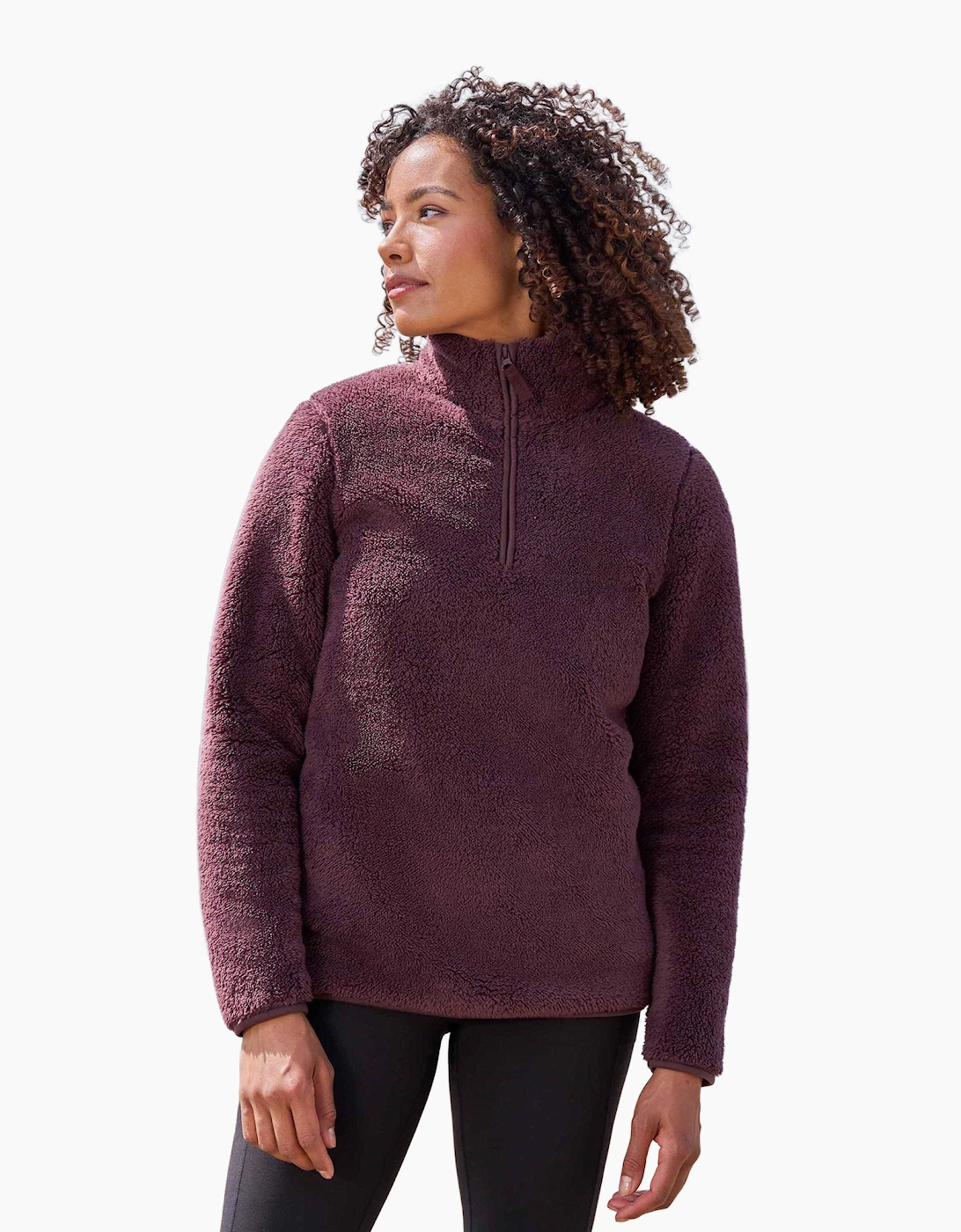 Mountain Warehouse Womens/Ladies Teddy Fleece Quarter Zip Fleece Top