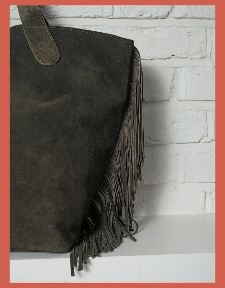 Vancouver Suede Tote - Olive