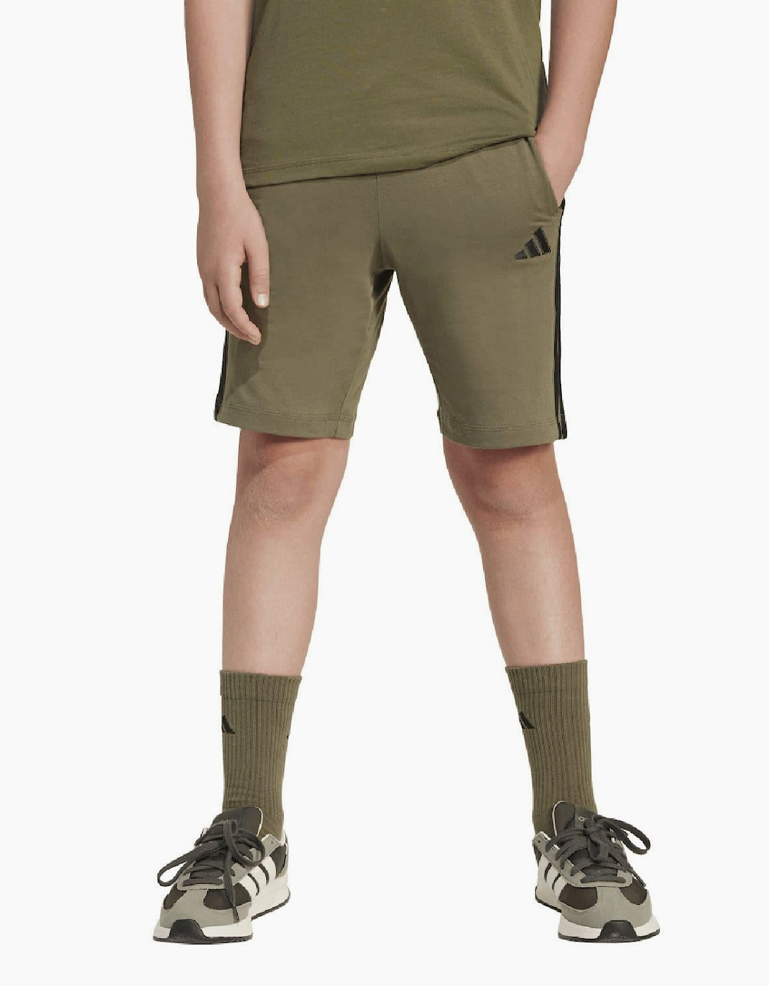 Junior Essentials Shorts - Juniors 3 Stripes Knit Shorts