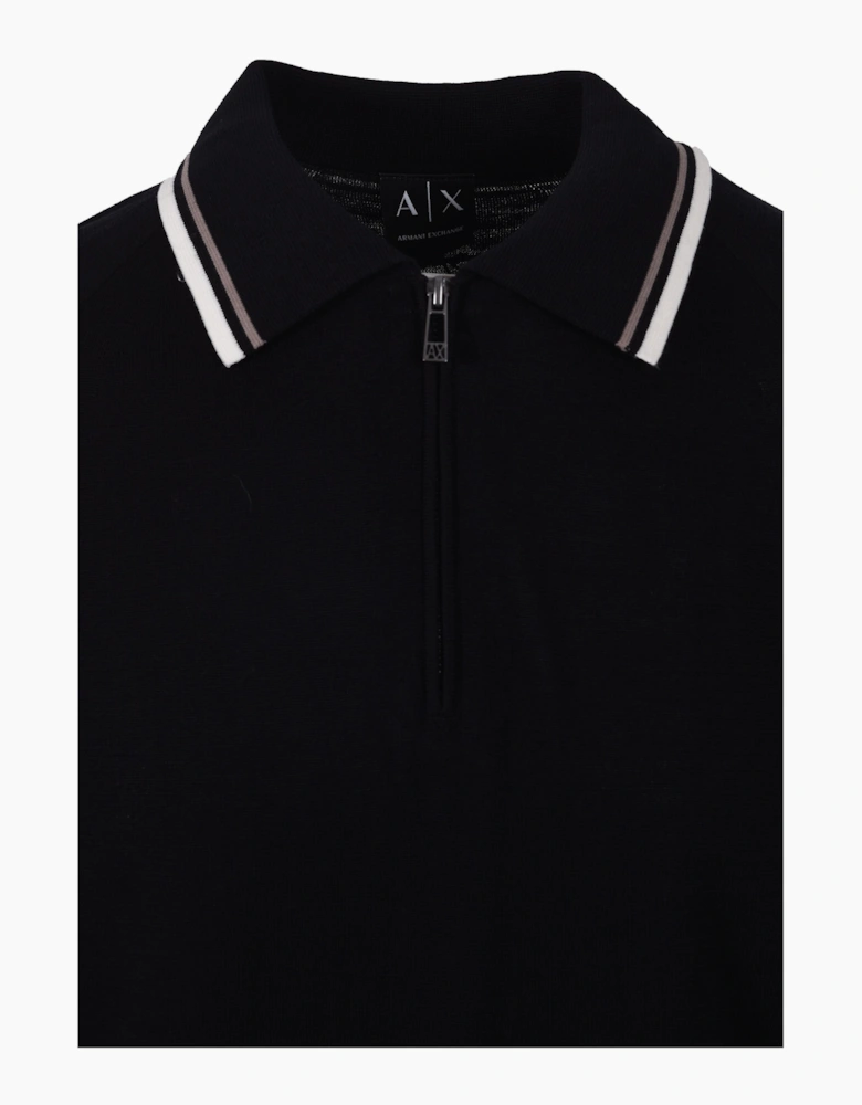 KNITTED POLO SHIRT BLACK