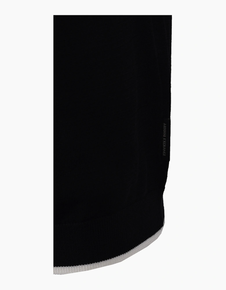 KNITTED POLO SHIRT BLACK