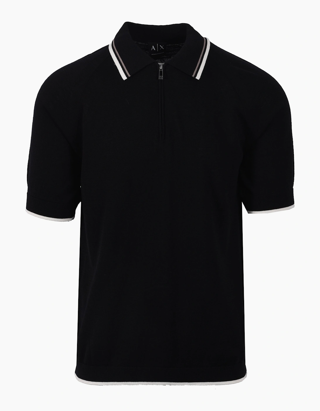 KNITTED POLO SHIRT BLACK, 4 of 3