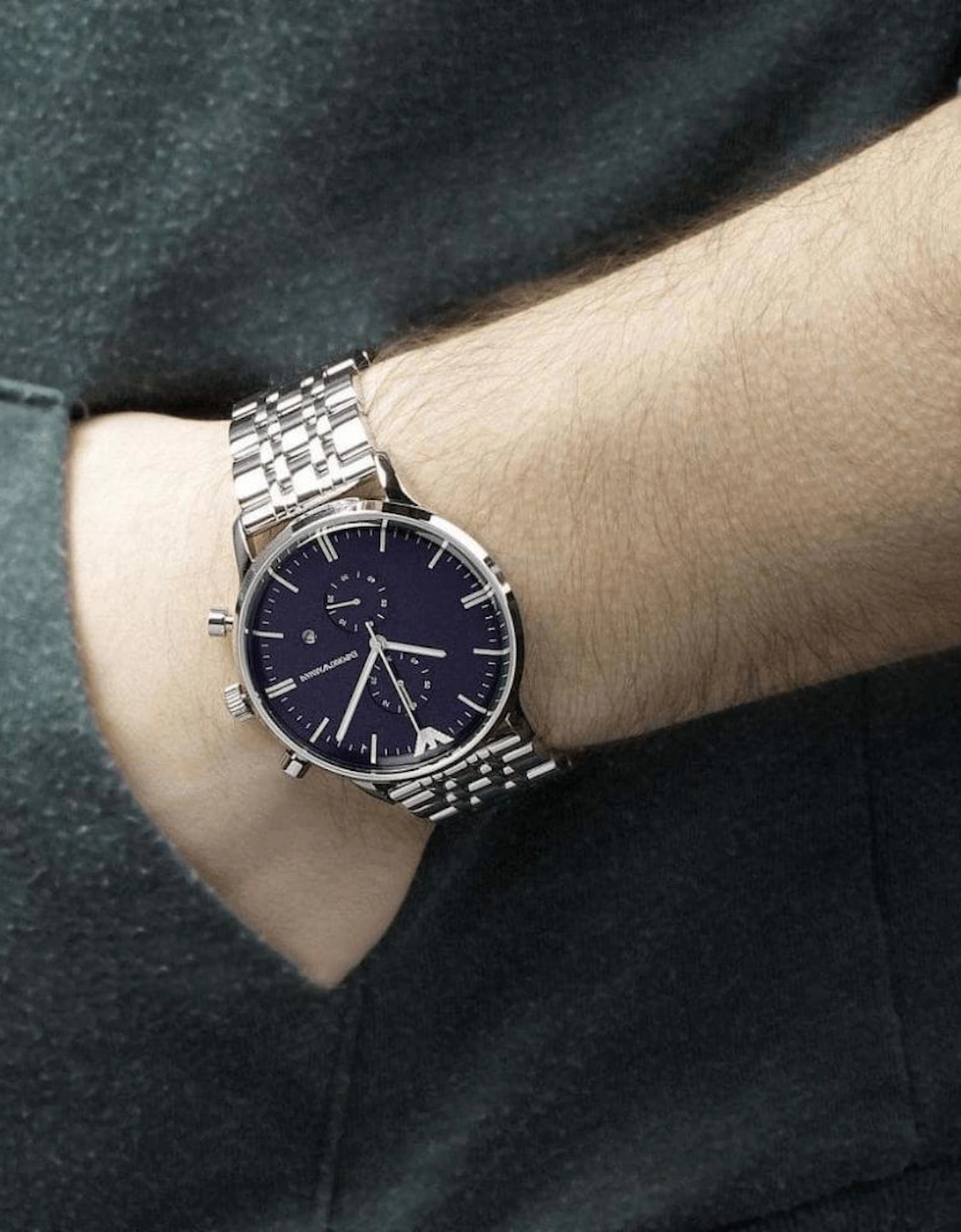 AR1648 Blue Dial Chronograph Men's Watch