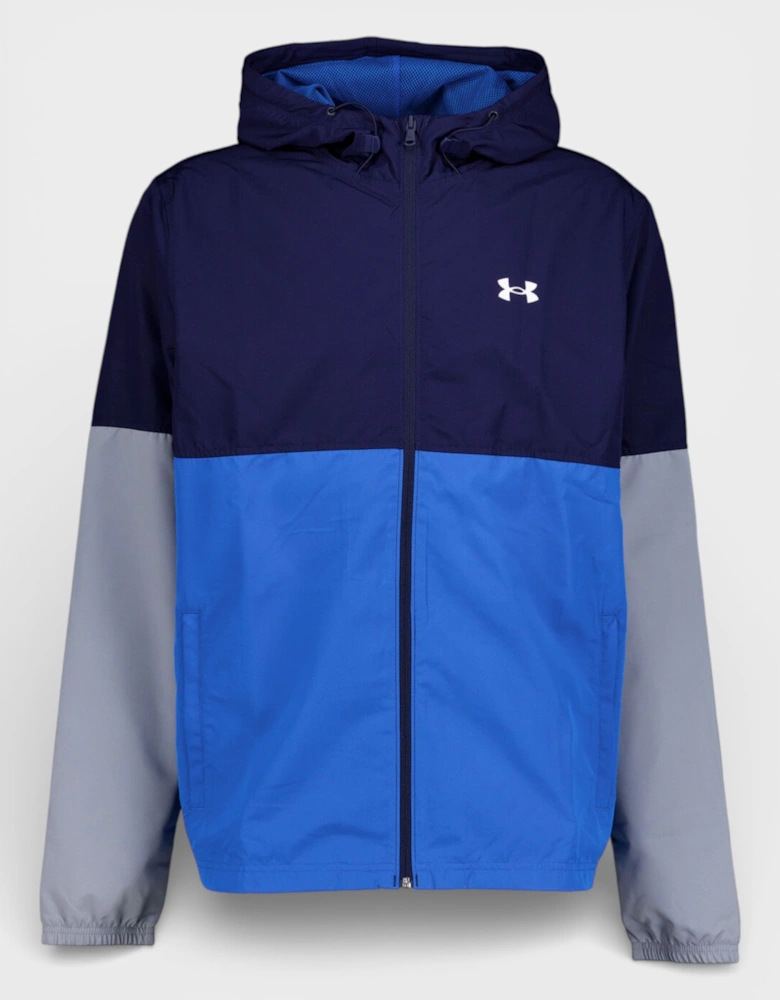 Colour Blocked Woven Full-Zip Jacket