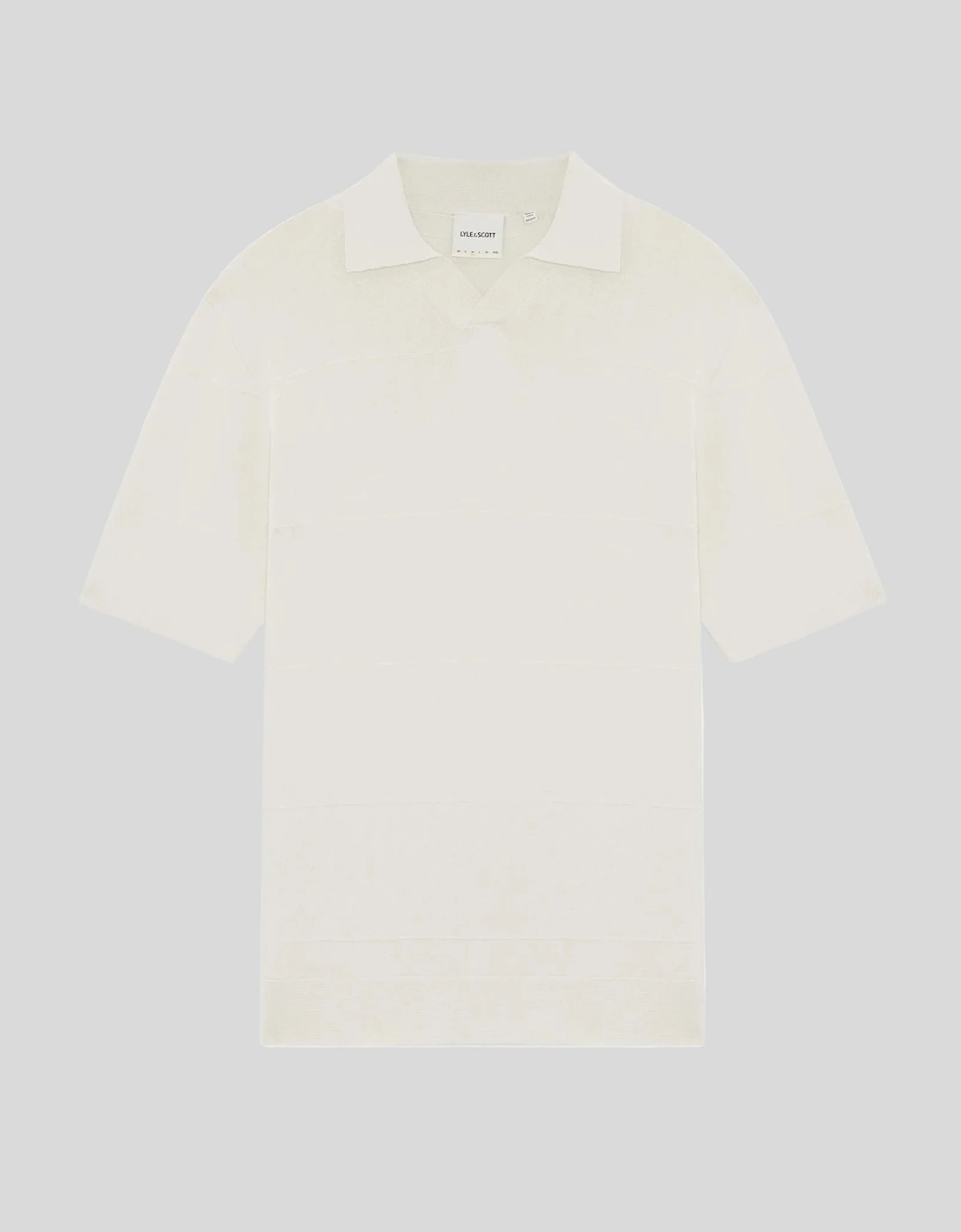 Open Collar Fine Knitted Polo Shirt