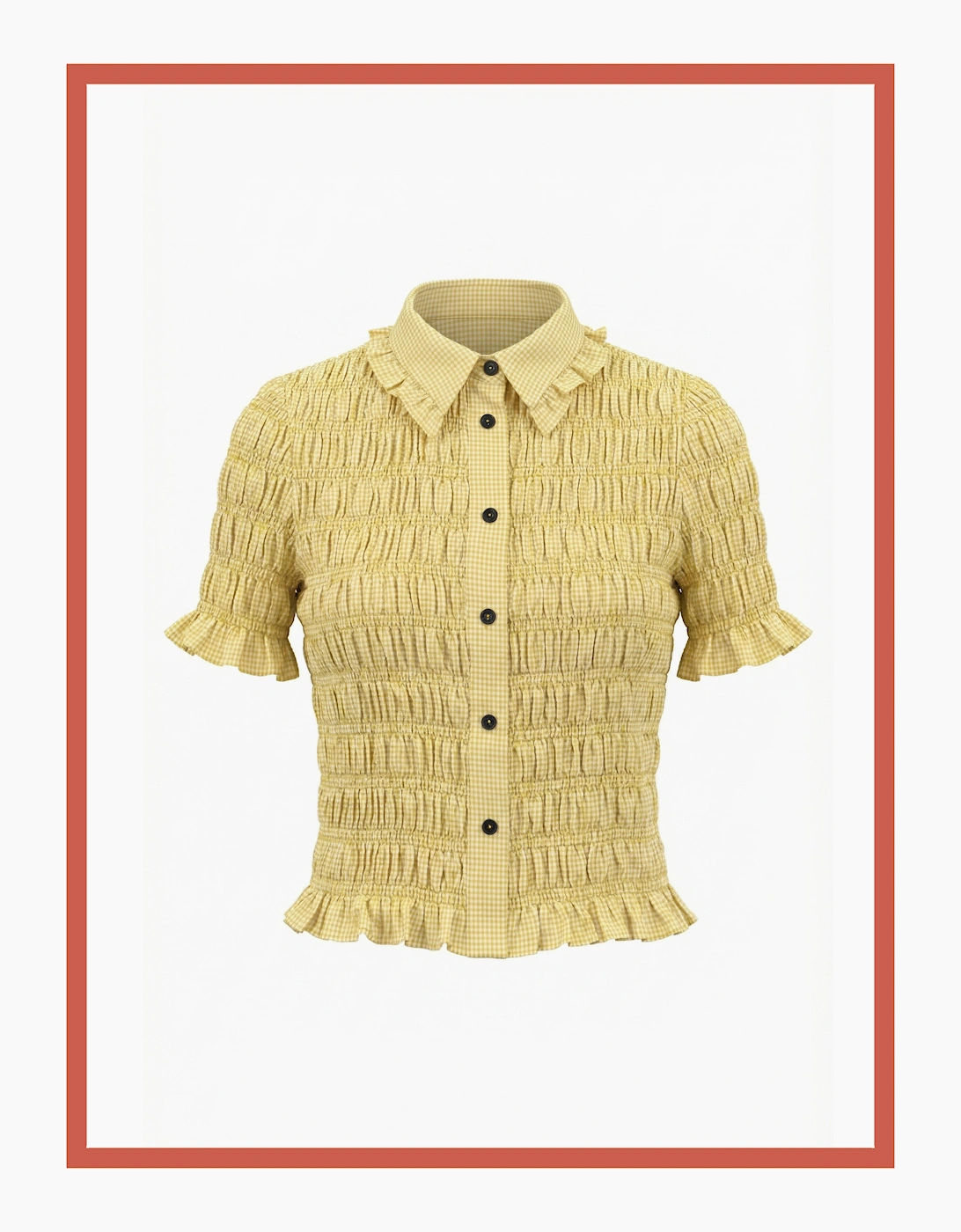 Astrid Gingham Blouse - Yellow