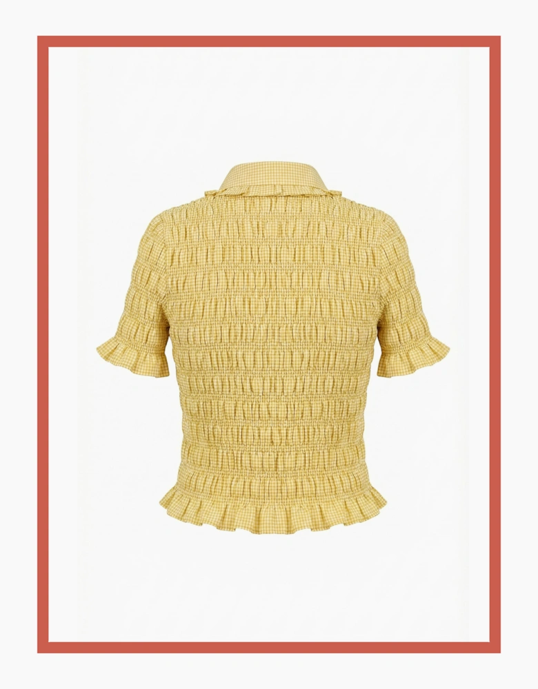 Astrid Gingham Blouse - Yellow