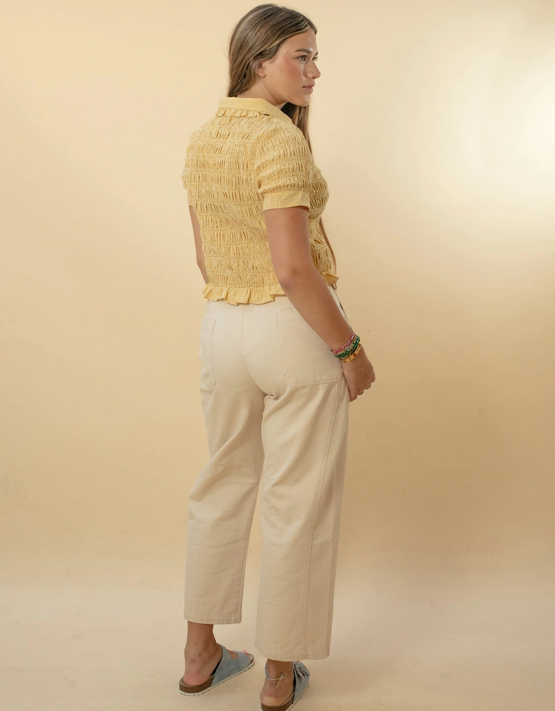 Astrid Gingham Blouse - Yellow