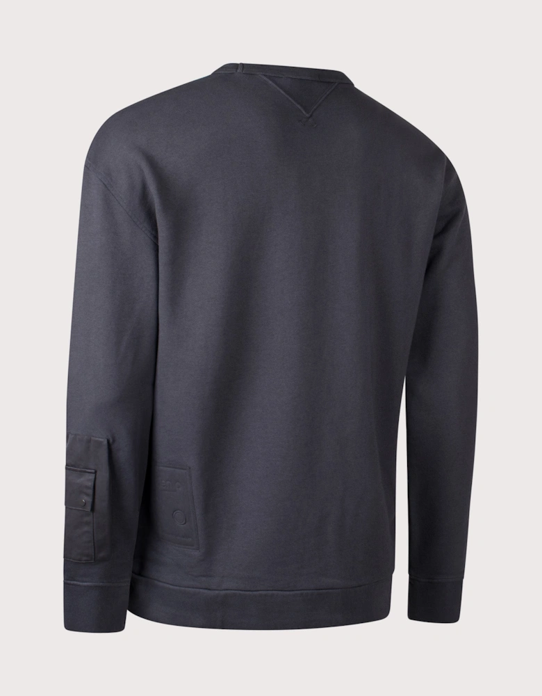 Garment Dyed Diagonal Fleece Sweatshirt