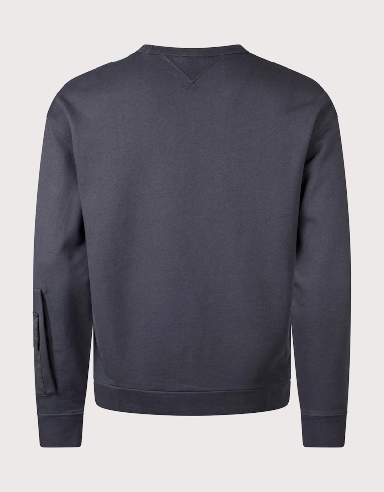 Garment Dyed Diagonal Fleece Sweatshirt