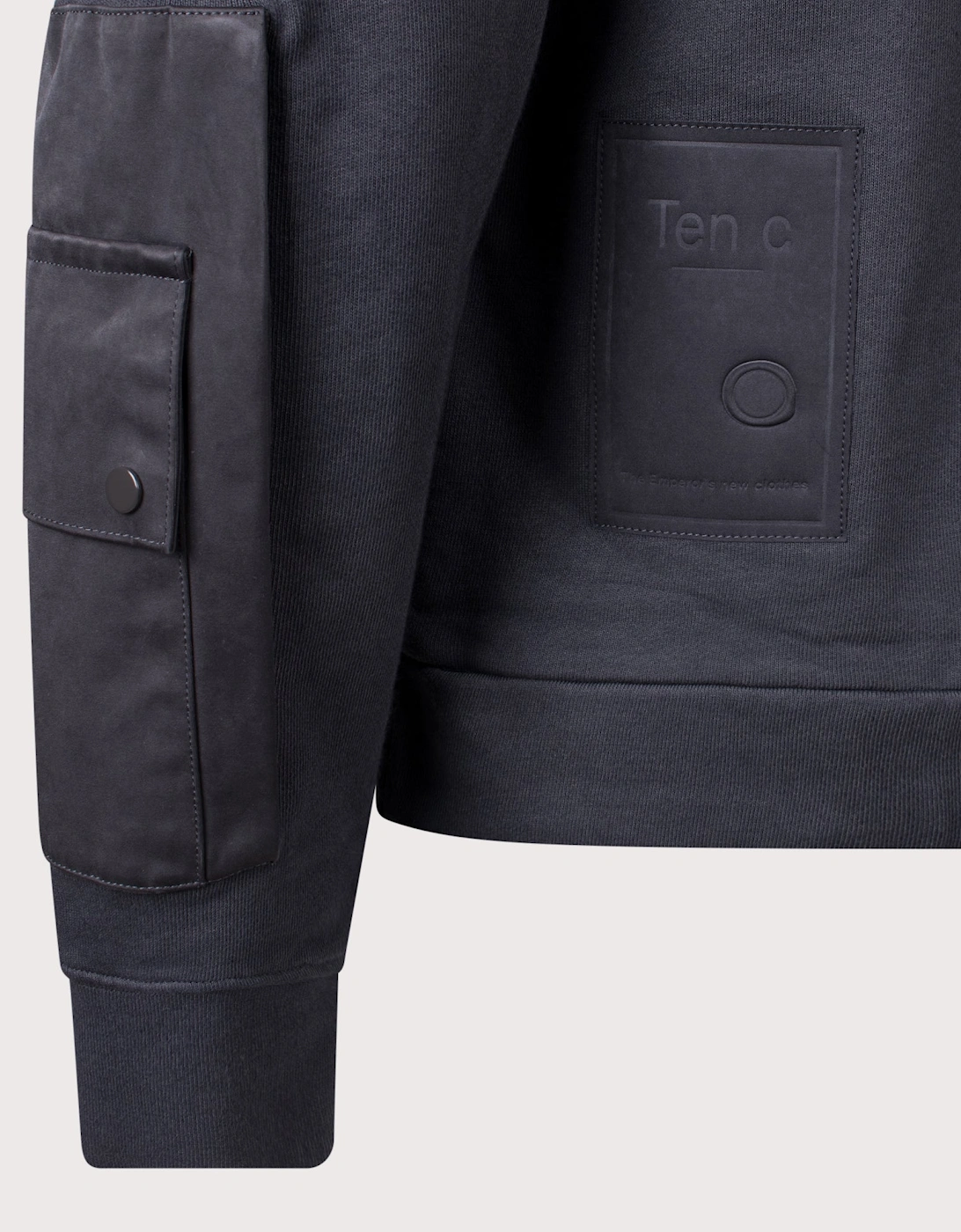 Garment Dyed Diagonal Fleece Sweatshirt