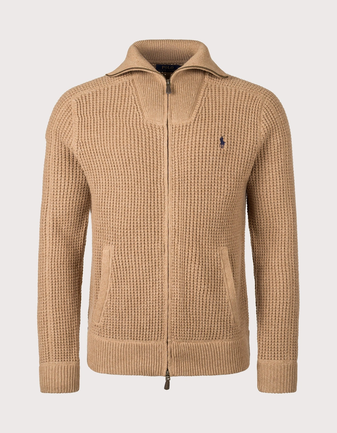 Waffle Knit Zip Through Jumper, 5 of 4