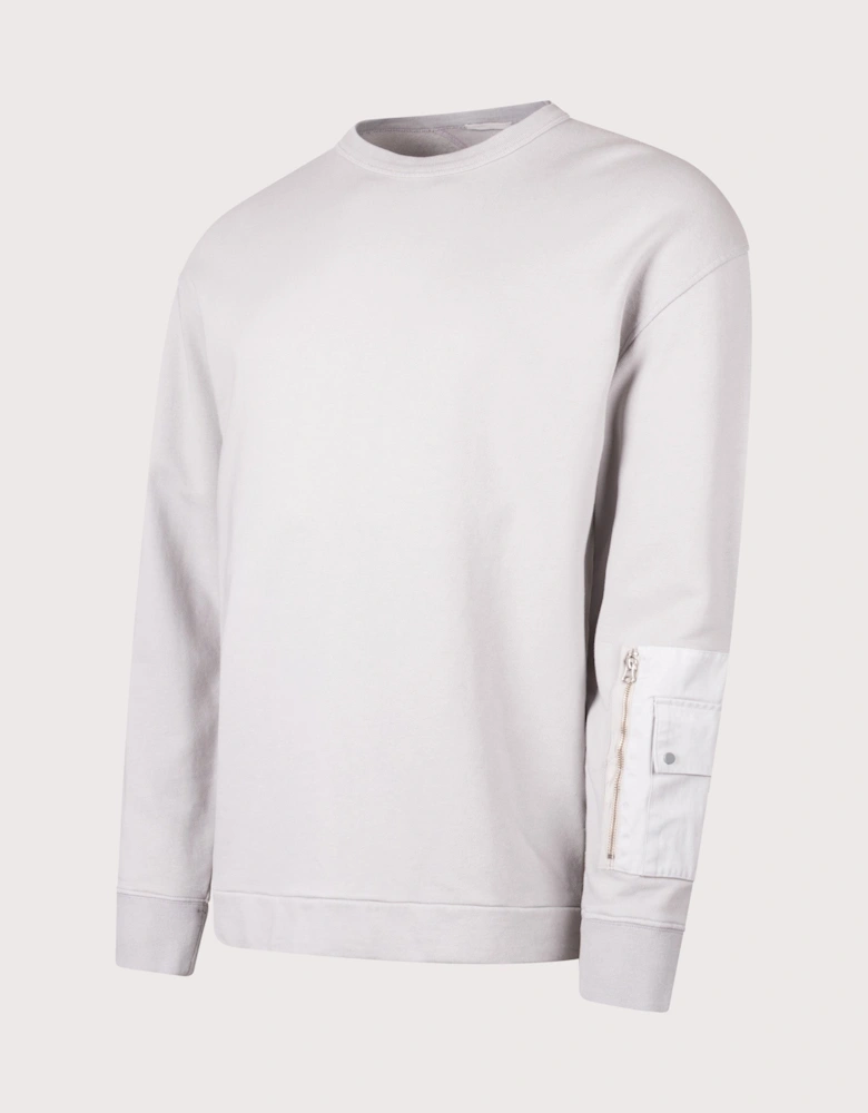 Garment Dyed Diagonal Fleece Sweatshirt