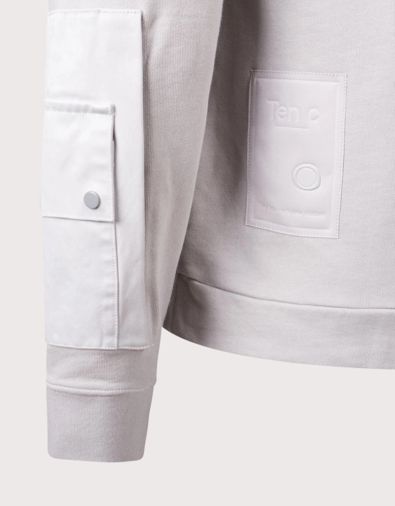 Garment Dyed Diagonal Fleece Sweatshirt