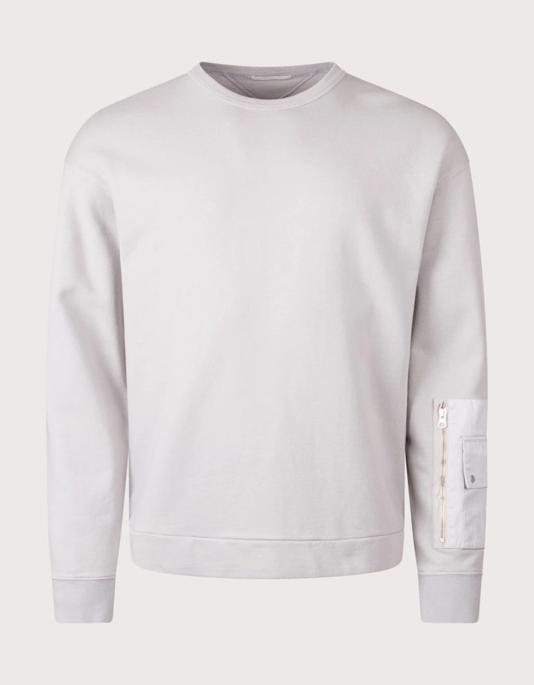 Garment Dyed Diagonal Fleece Sweatshirt