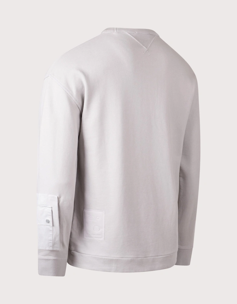 Garment Dyed Diagonal Fleece Sweatshirt