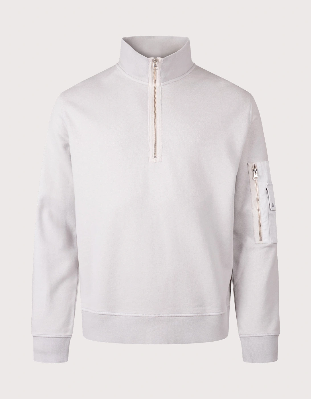 Garment Dyed Diagonal Fleece Quarter Zip Sweatshirt