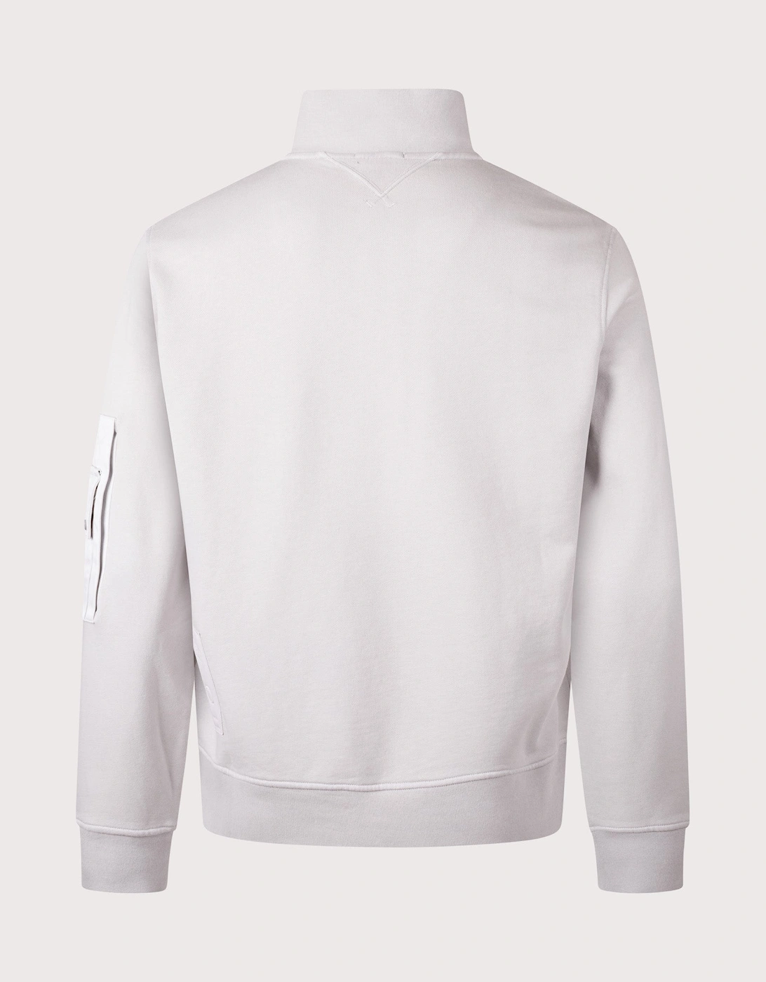 Garment Dyed Diagonal Fleece Quarter Zip Sweatshirt