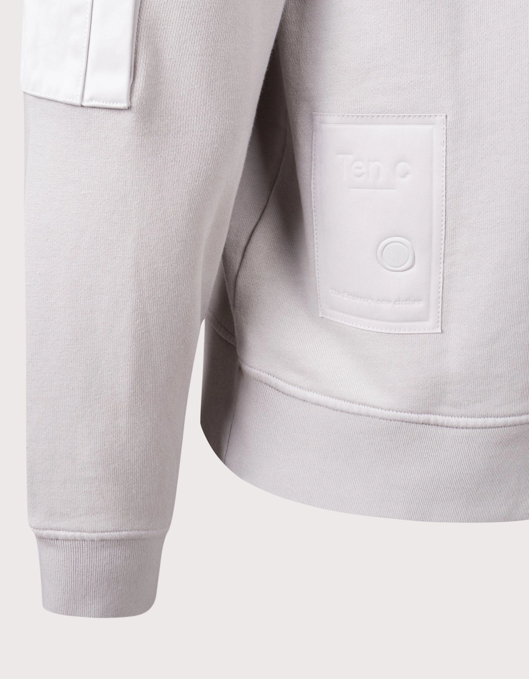 Garment Dyed Diagonal Fleece Quarter Zip Sweatshirt