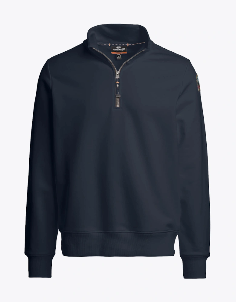 Broad Peak Mens 1/4 Zip Sweatshirt - Blue Navy 316