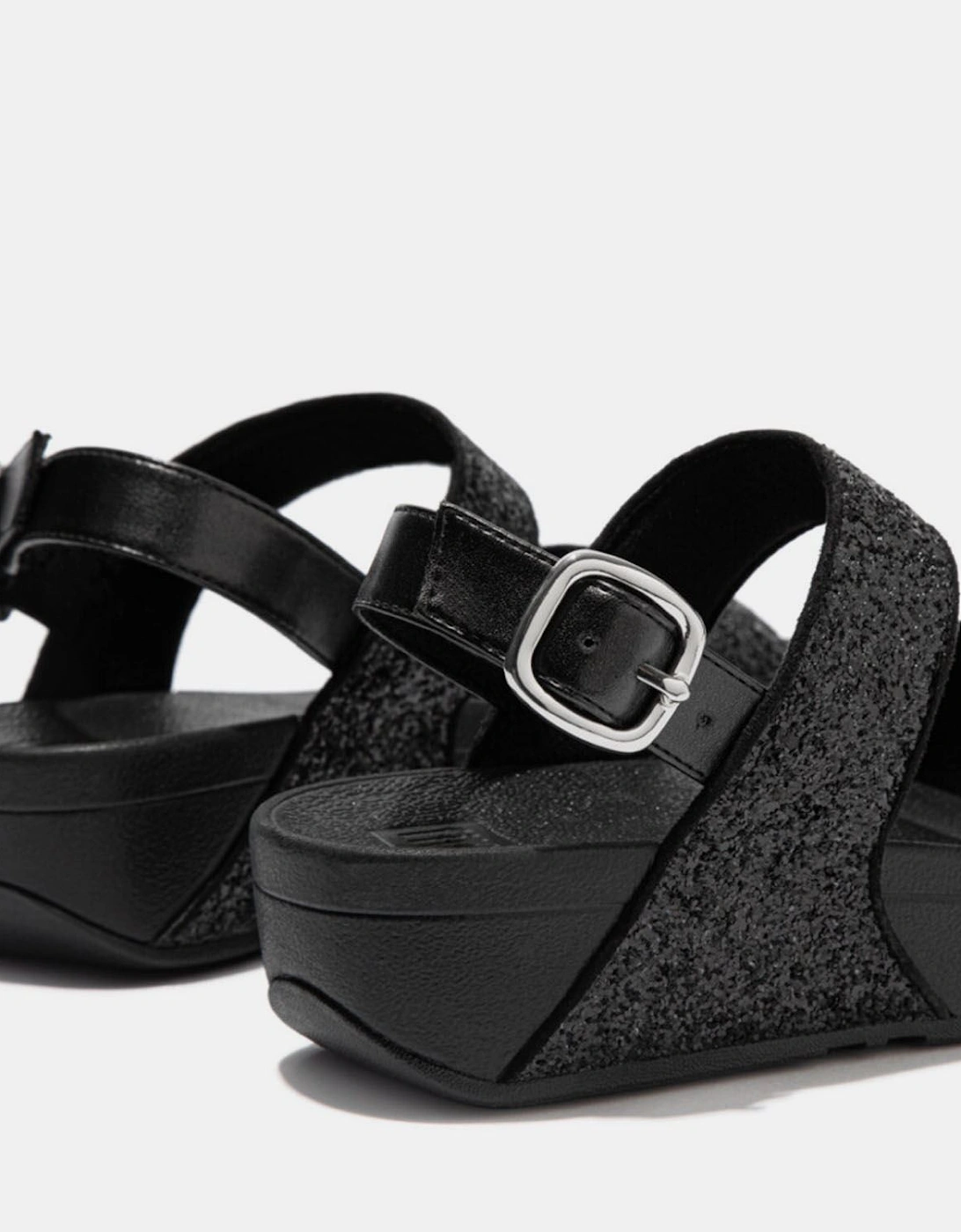 Lulu Glitter Back-Strap Sandals