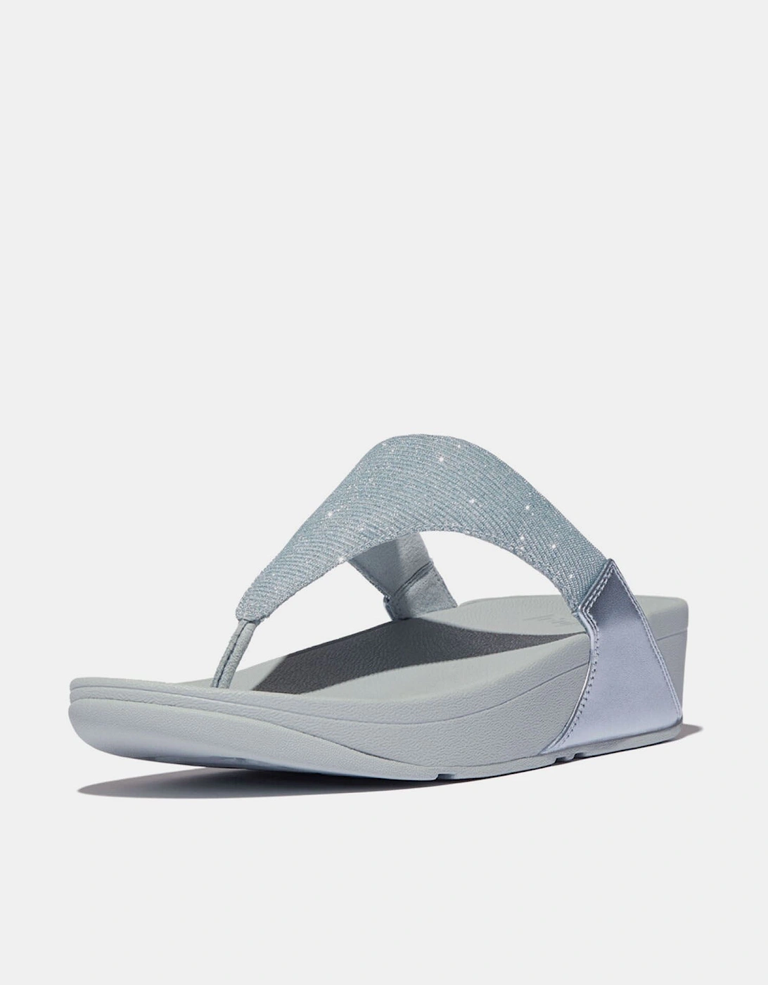 Lulu Shimmerlux Toe-Post Sandals