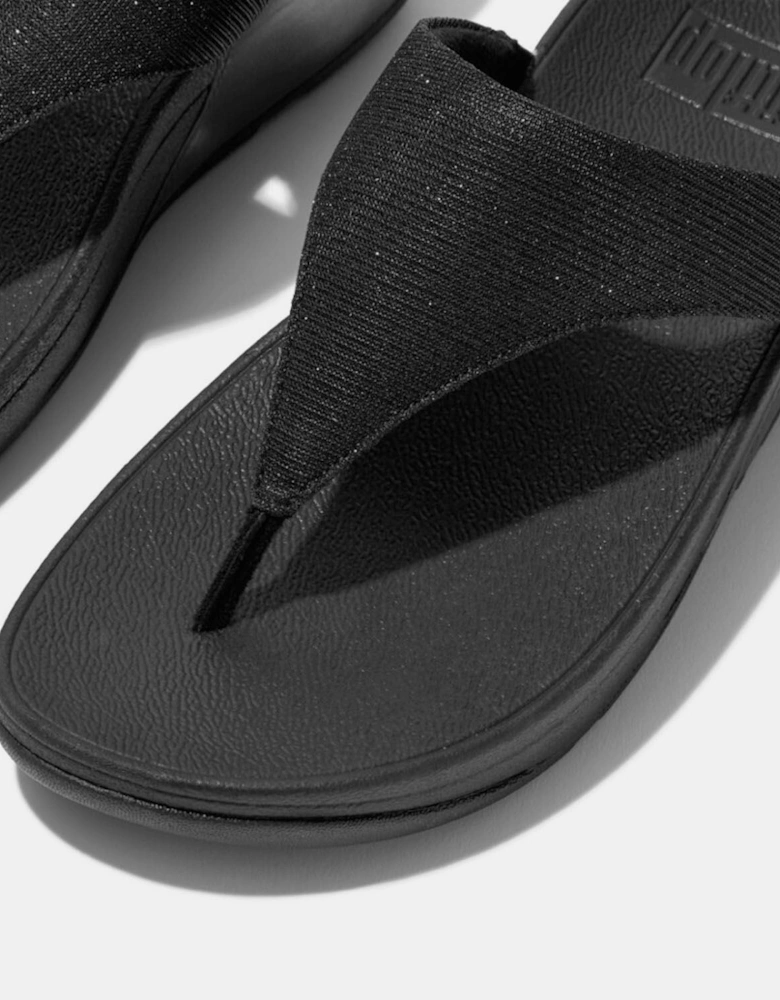 Lulu Shimmerlux Toe-Post Sandals