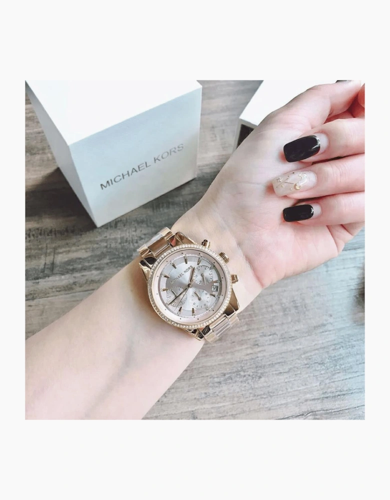 MK6475 Ritz Two Tone Chronograph Ladies Watch