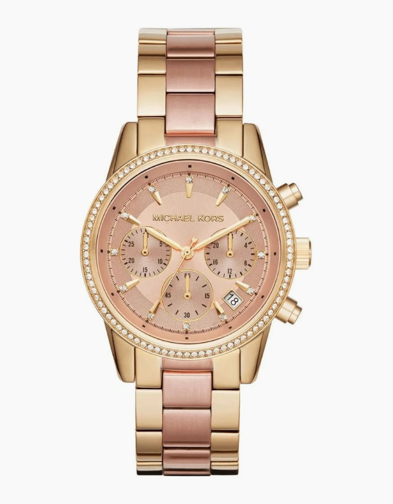 MK6475 Ritz Two Tone Chronograph Ladies Watch