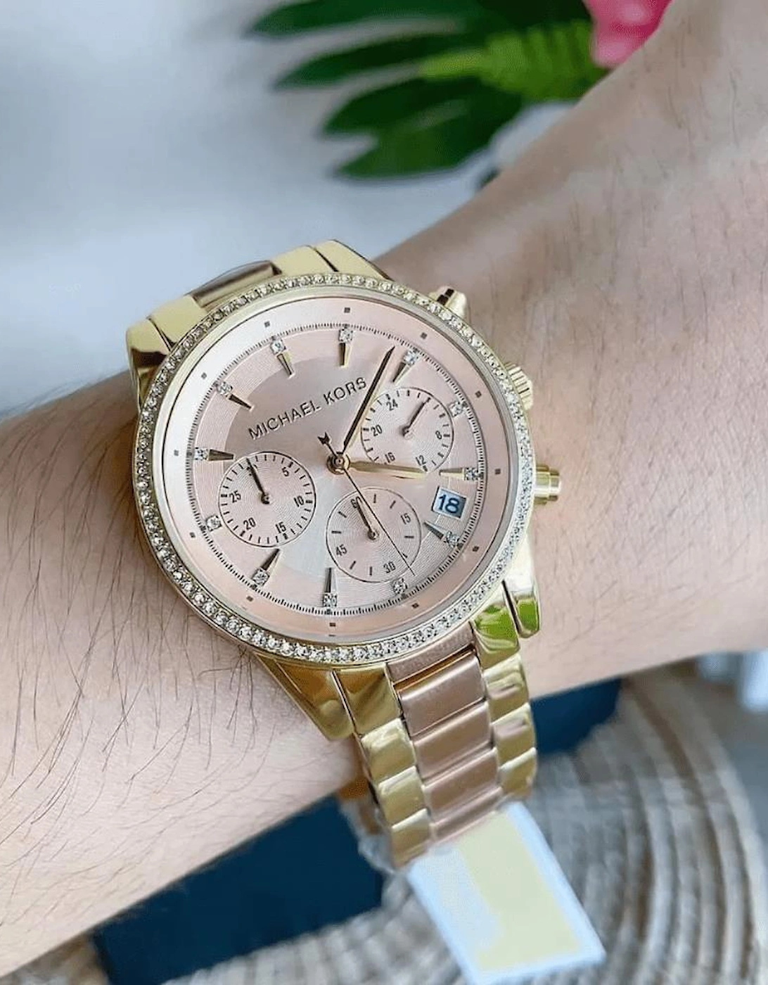 MK6475 Ritz Two Tone Chronograph Ladies Watch