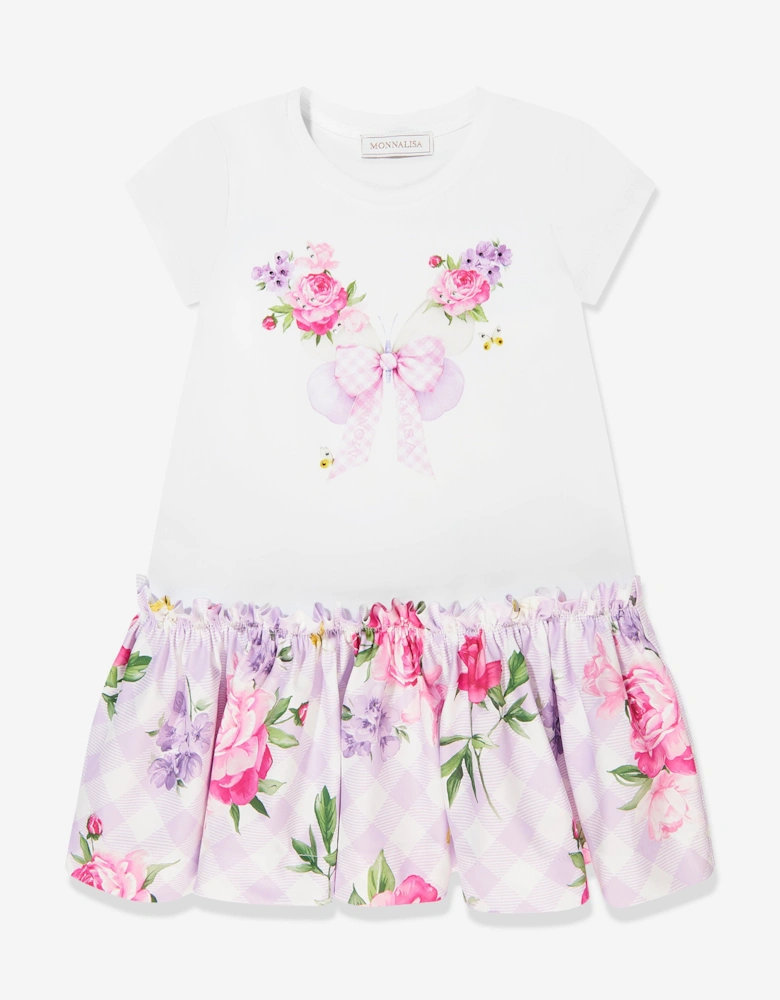 Girls Flower Dress in Purple