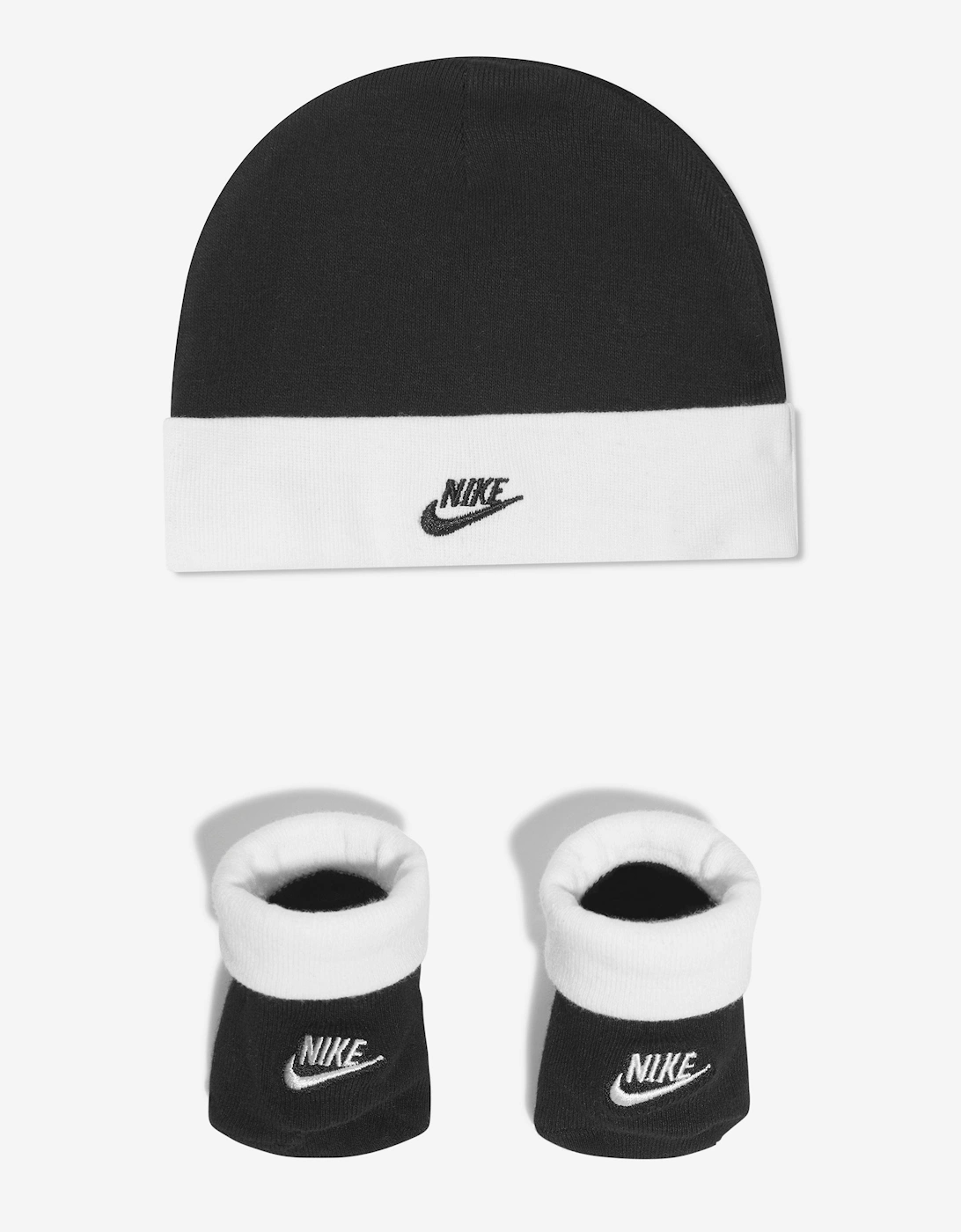 Baby Boys Futura Hat And Booties Set in Black, 5 of 4