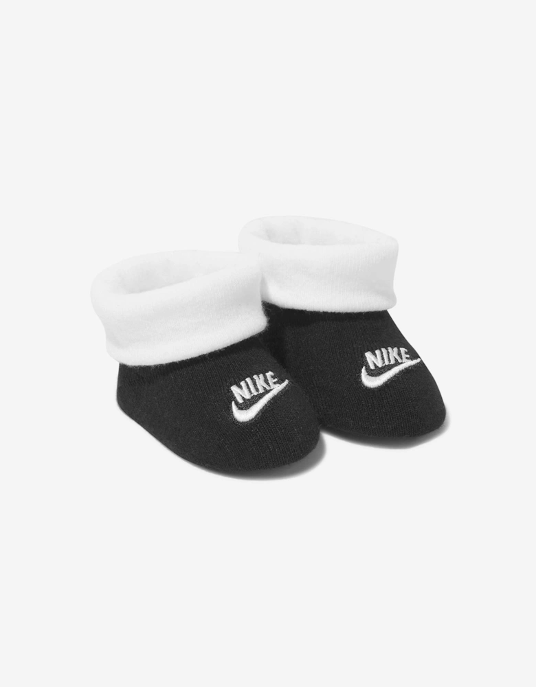 Baby Boys Futura Hat And Booties Set in Black