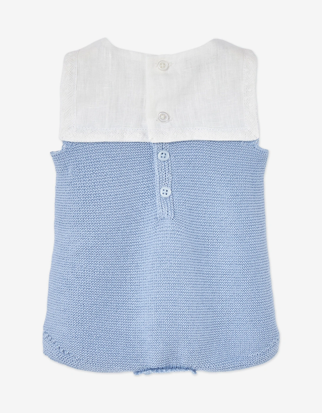 Baby Boys Cotton Knit Romper in Blue