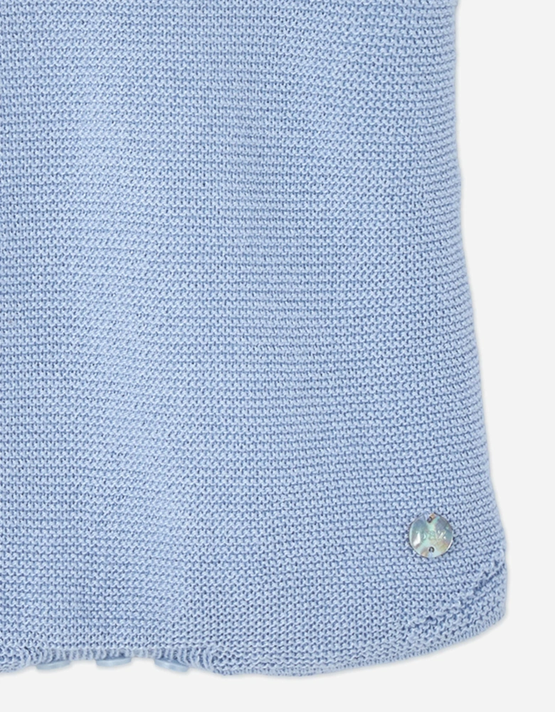 Baby Boys Cotton Knit Romper in Blue
