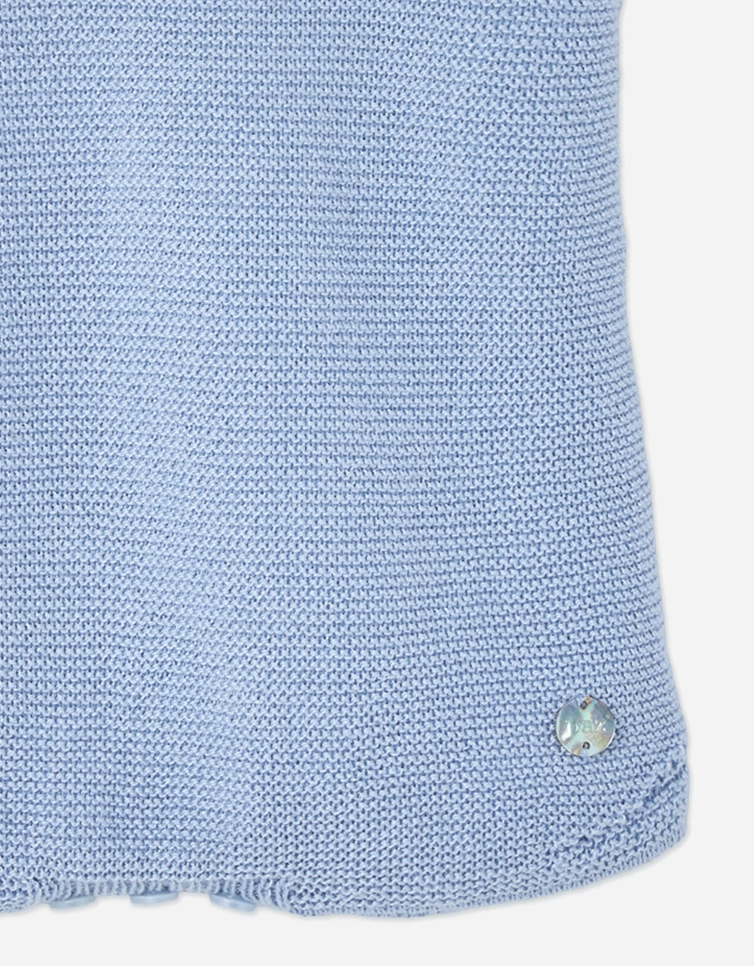 Baby Boys Cotton Knit Romper in Blue