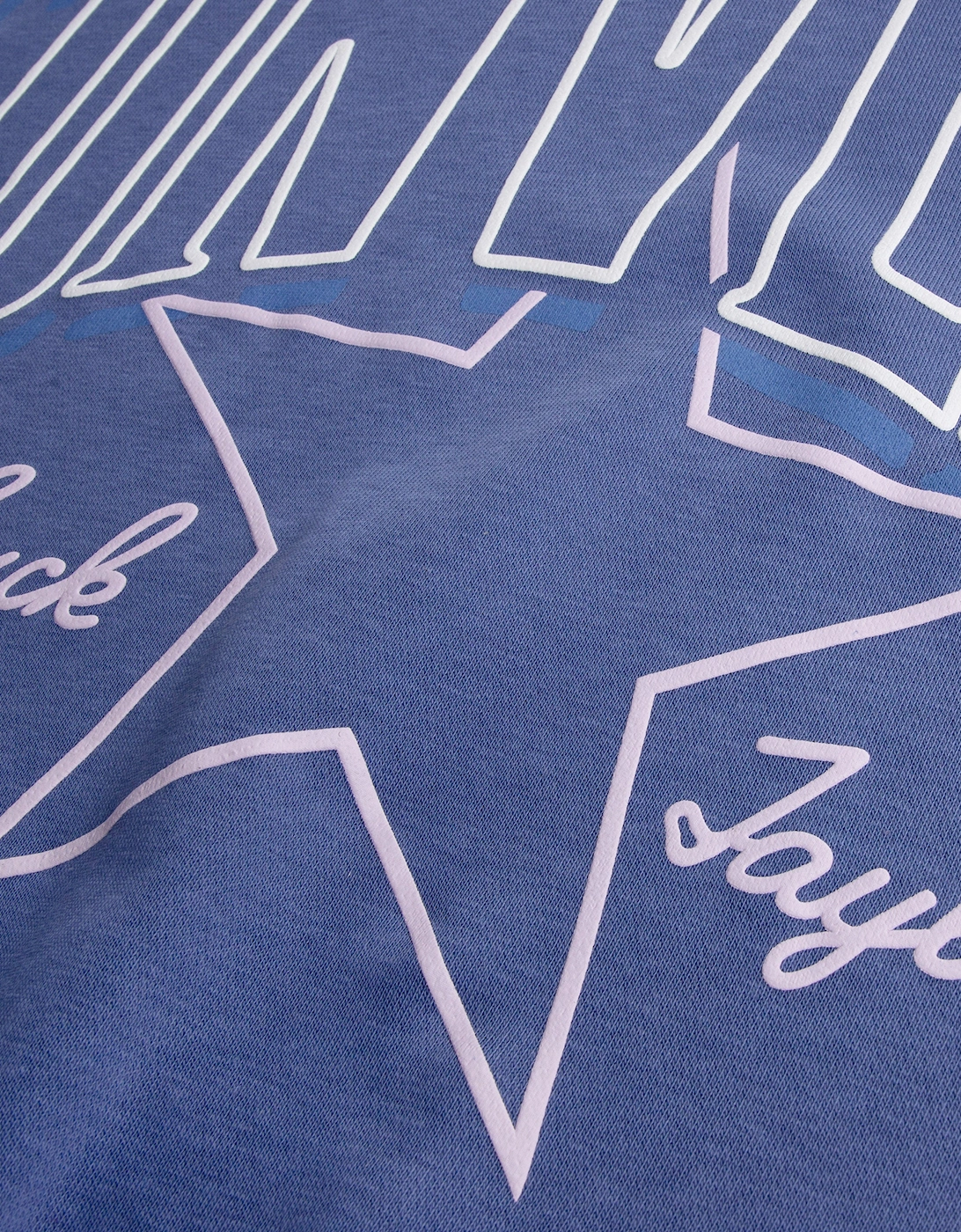 Girls Relaxed Boxy Graphic Sweatshirt in Blue