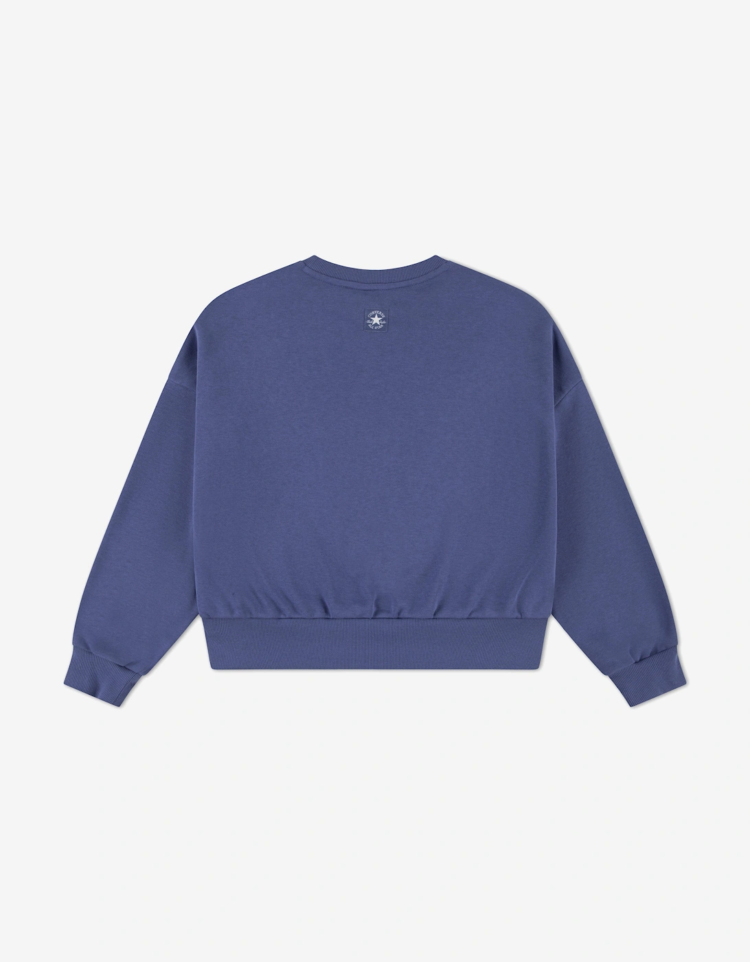 Girls Relaxed Boxy Graphic Sweatshirt in Blue