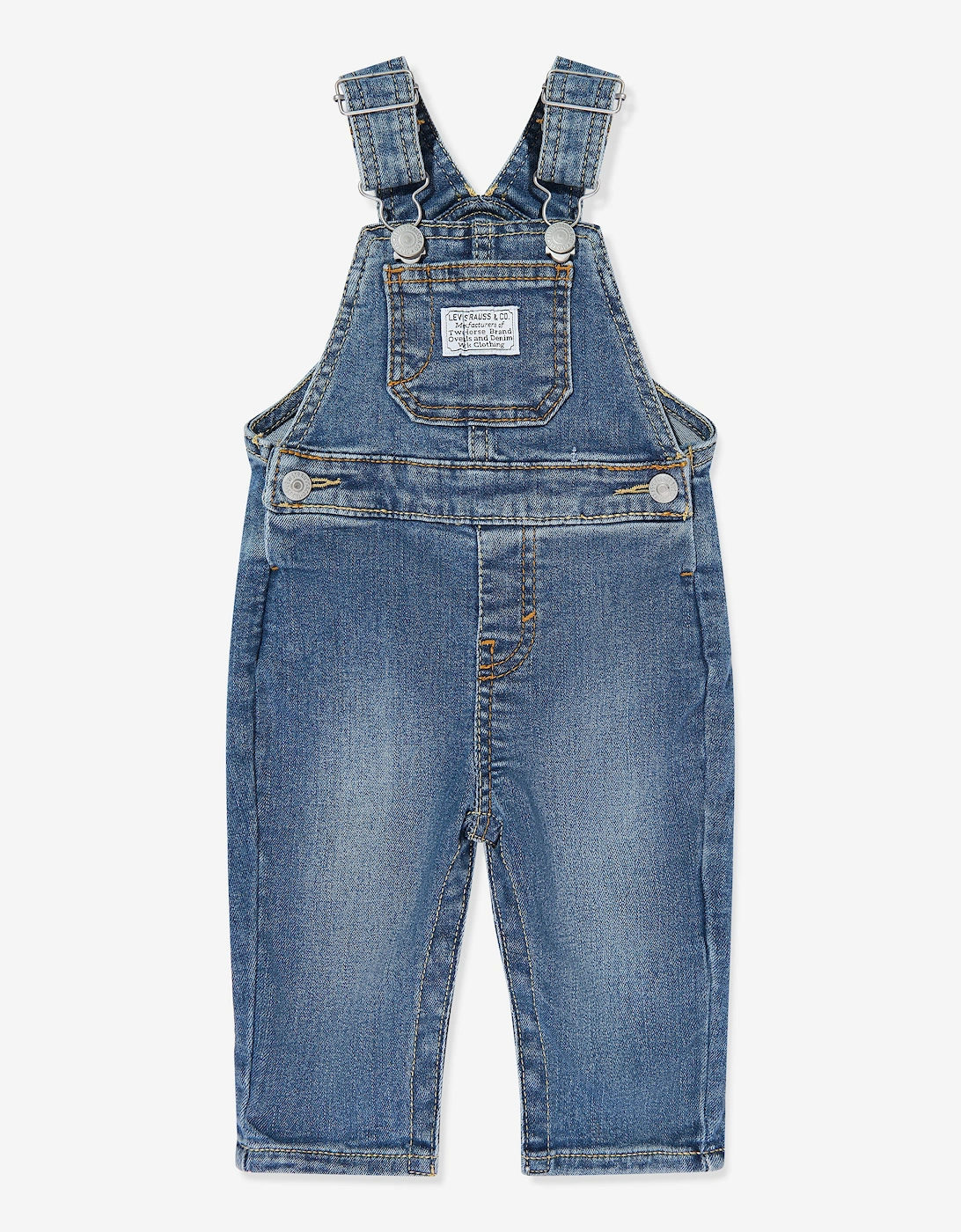 Baby Boys Denim Dungarees in Blue, 5 of 4