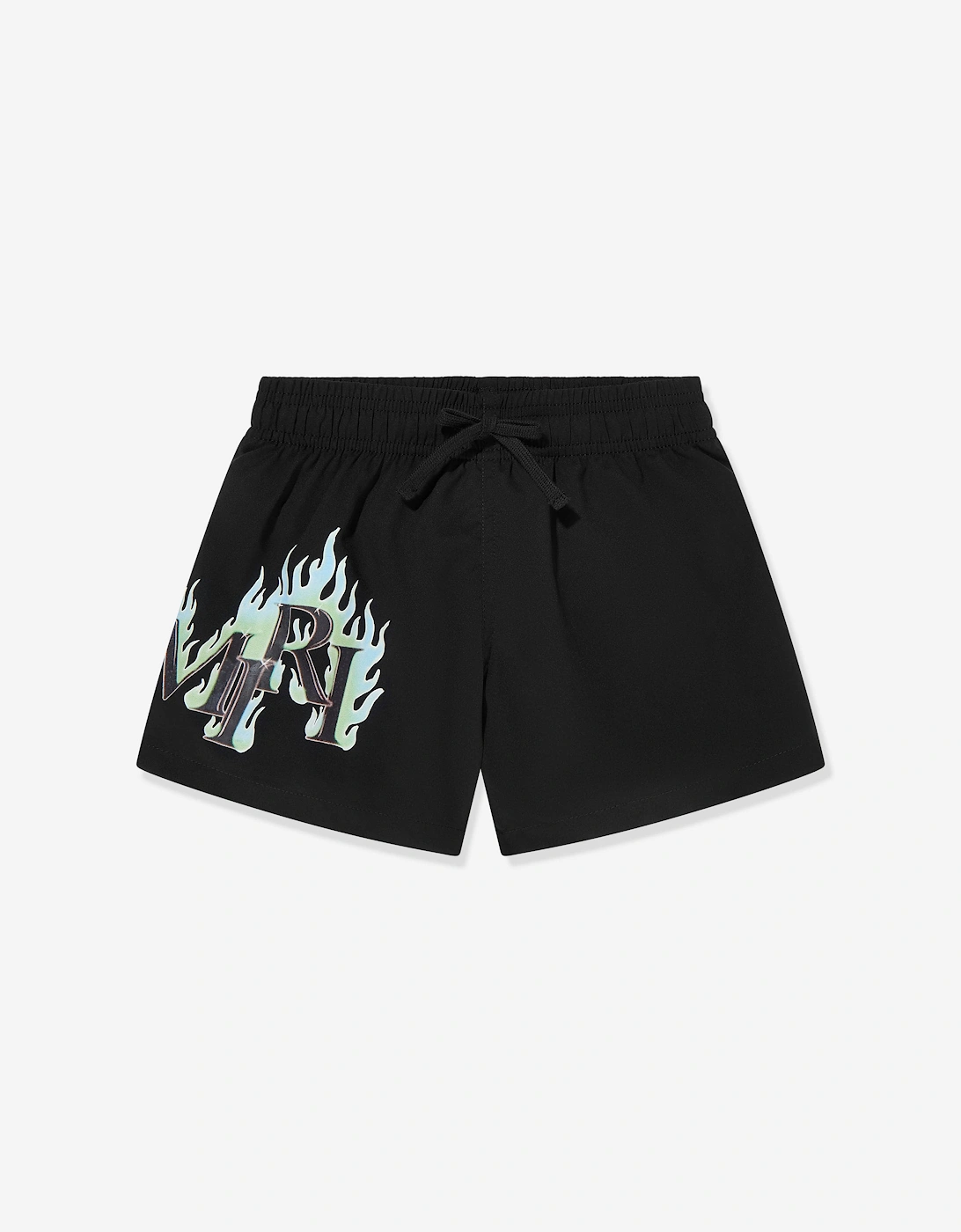 Boys Flames Swim Shorts in Black, 5 of 4