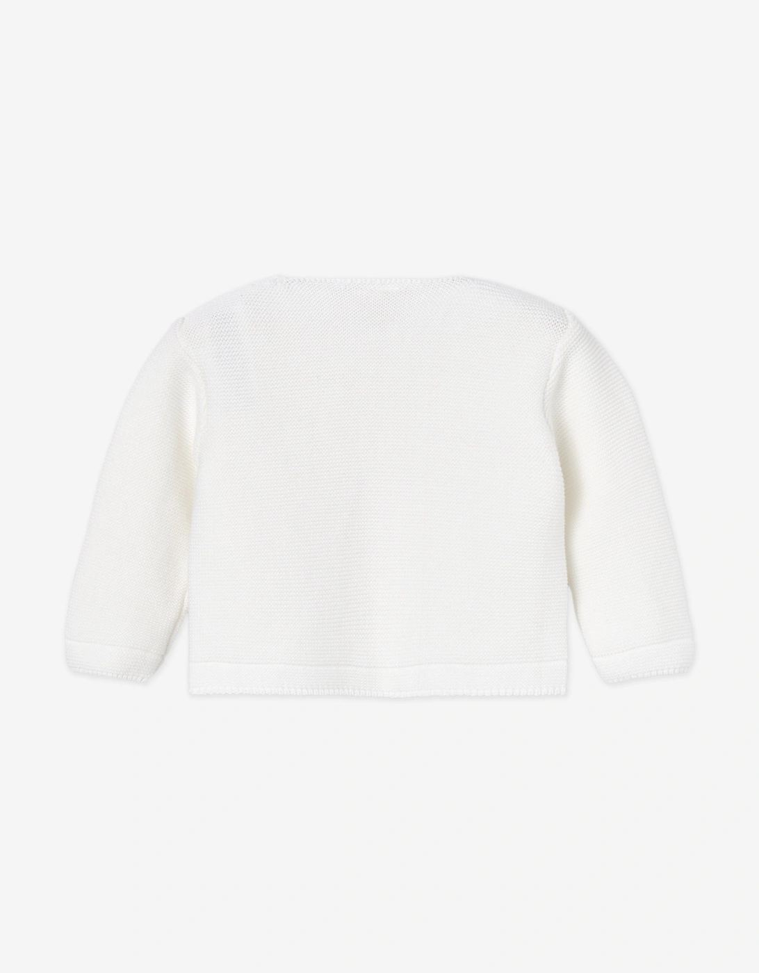 Baby Cotton Knit Essential Cardigan in White