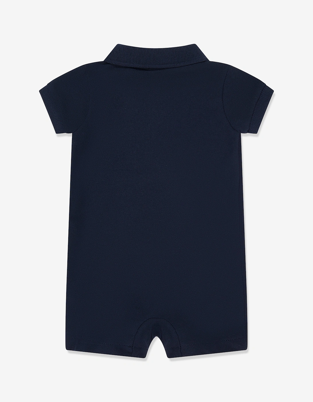 Baby Boys Core Polo Romper in Navy