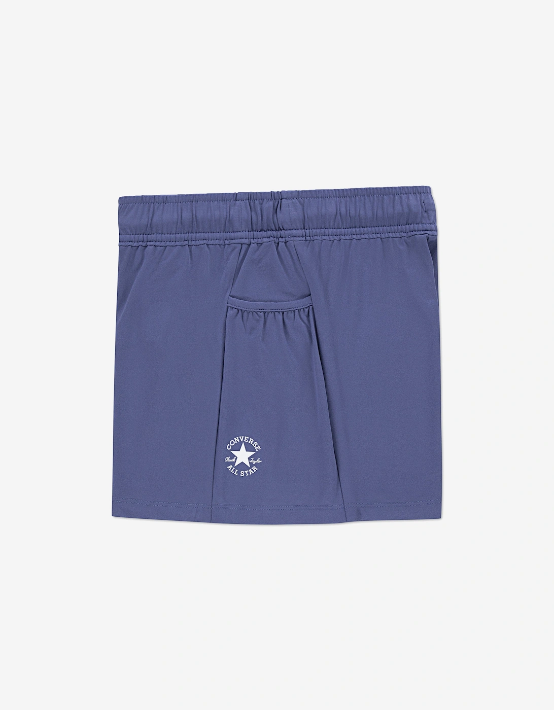 Girls Drapey Side Pocket Shorts in Blue