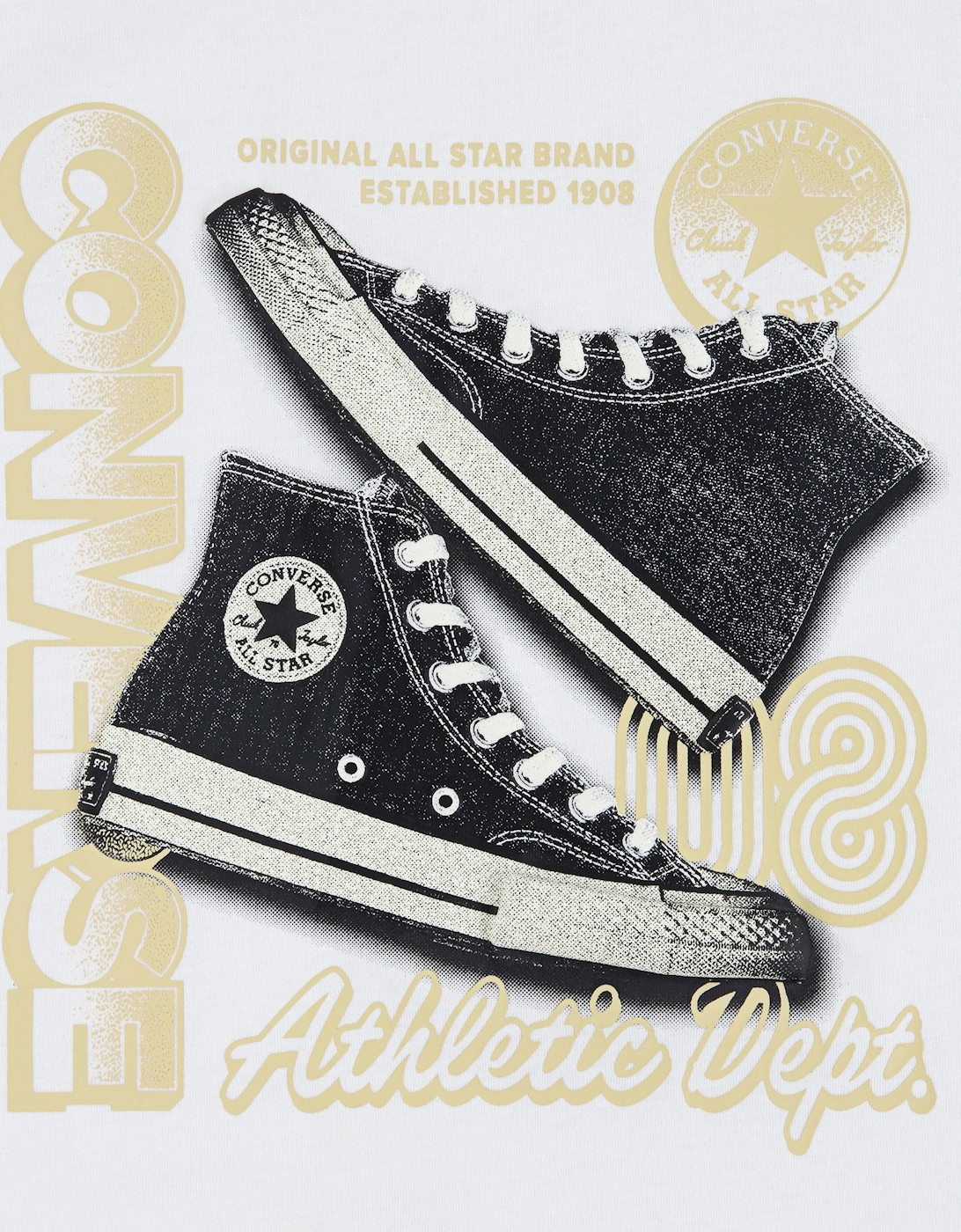 Boys Stacked Shoe GFX T-Shirt in Ivory