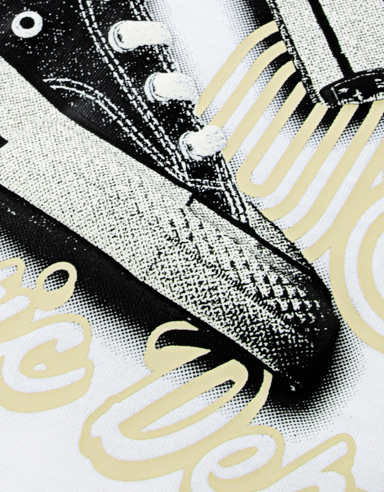 Boys Stacked Shoe GFX T-Shirt in Ivory