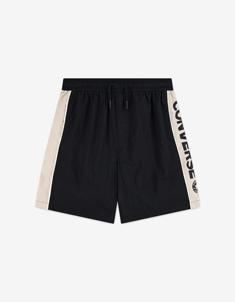 Boys SS Hit Piping Shorts in Black