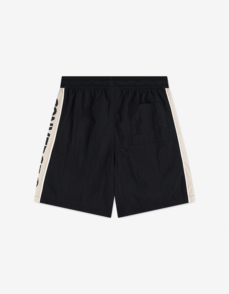 Boys SS Hit Piping Shorts in Black