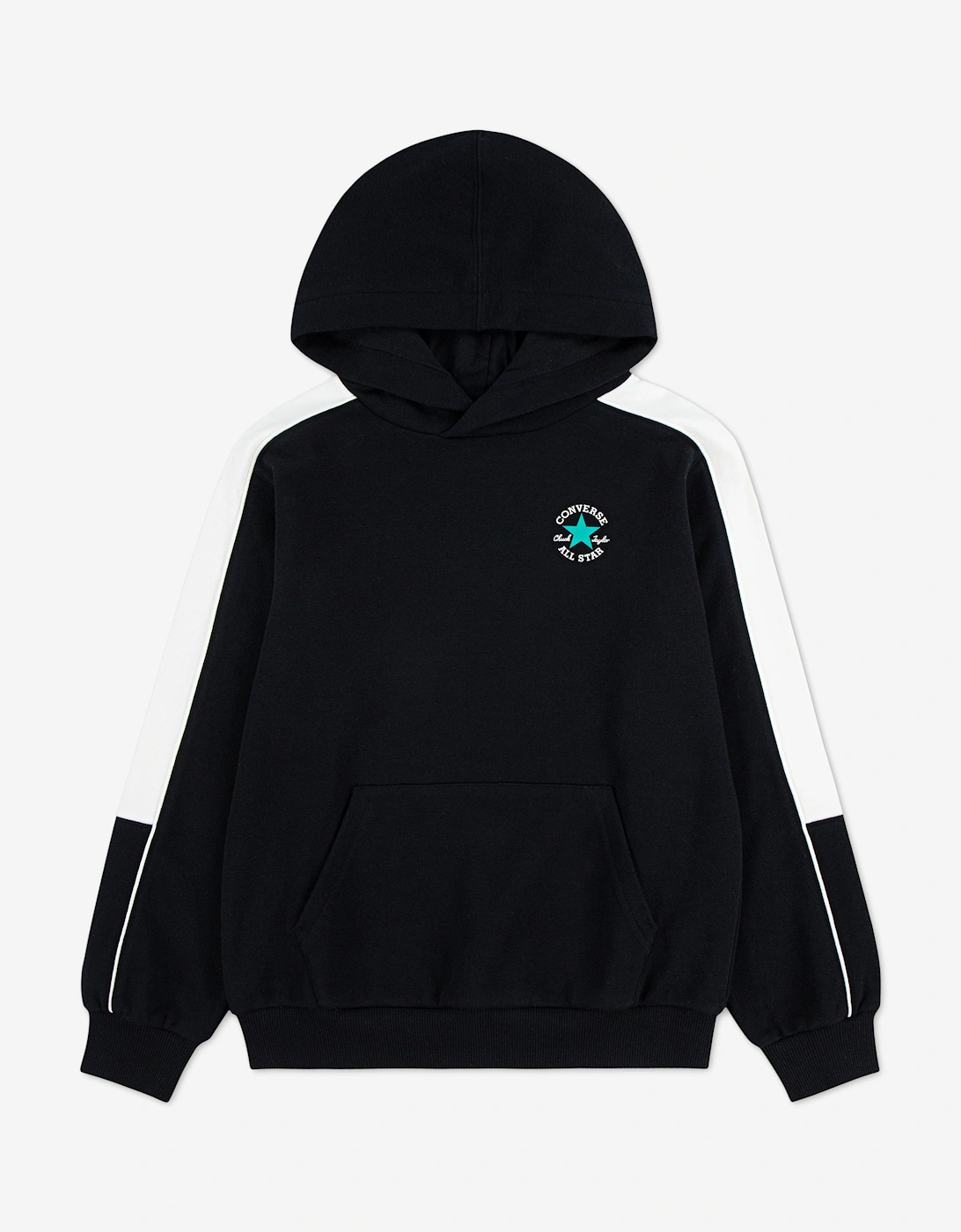Boys Piping and Colourblock Hoodie in Black, 5 of 4
