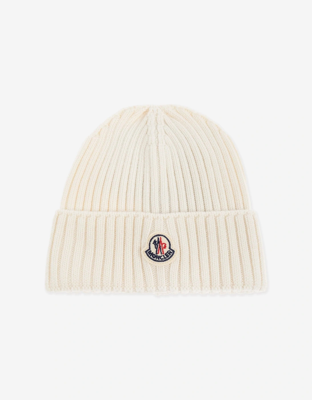 Moncler Girls Cream 'S Enfant Wool Knit Beanie Hat In Ivory  Size 6 Kids