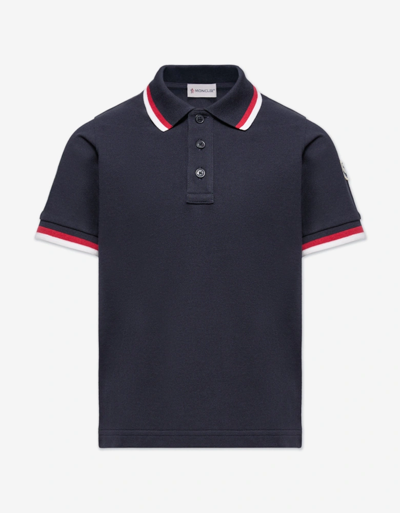 Enfant Boys Cotton Polo Shirt in Navy